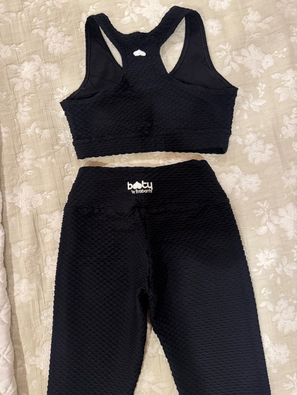 Booty by Brabants Black Textured Kids Leggings